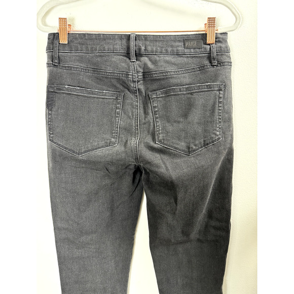 Paige Modal Blend Metal Studded Punk Rock Gothic Split Ankle Hoxton Skinny Jeans - Picture 4 of 8